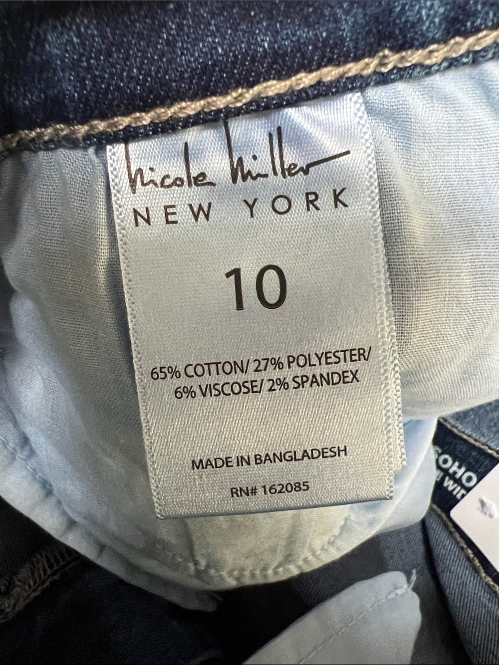Nicole Miller Soho High Rise Wide Leg Cropped Cuffed Jeans Size 10 - Picture 13 of 14